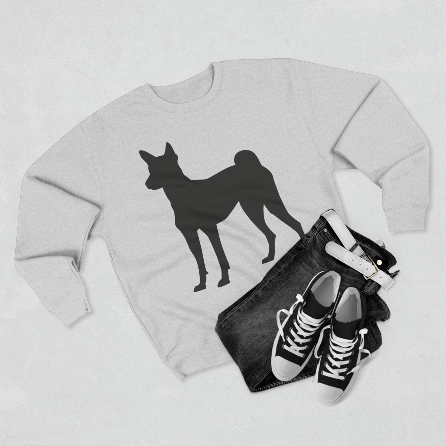 Basenji Silhouette Unisex Crewneck Sweatshirt