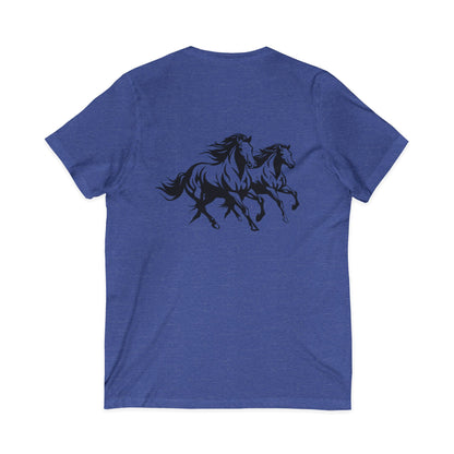 Horsin' Around Unisex Short Sleeve V-Neck Tee