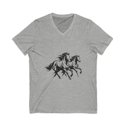 Horsin' Around Unisex Short Sleeve V-Neck Tee
