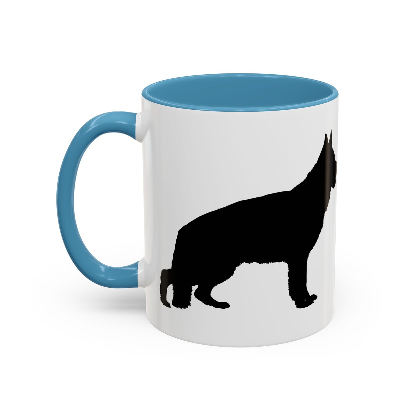 German Shepherd Silhouette 2-Tone Coffee Mug