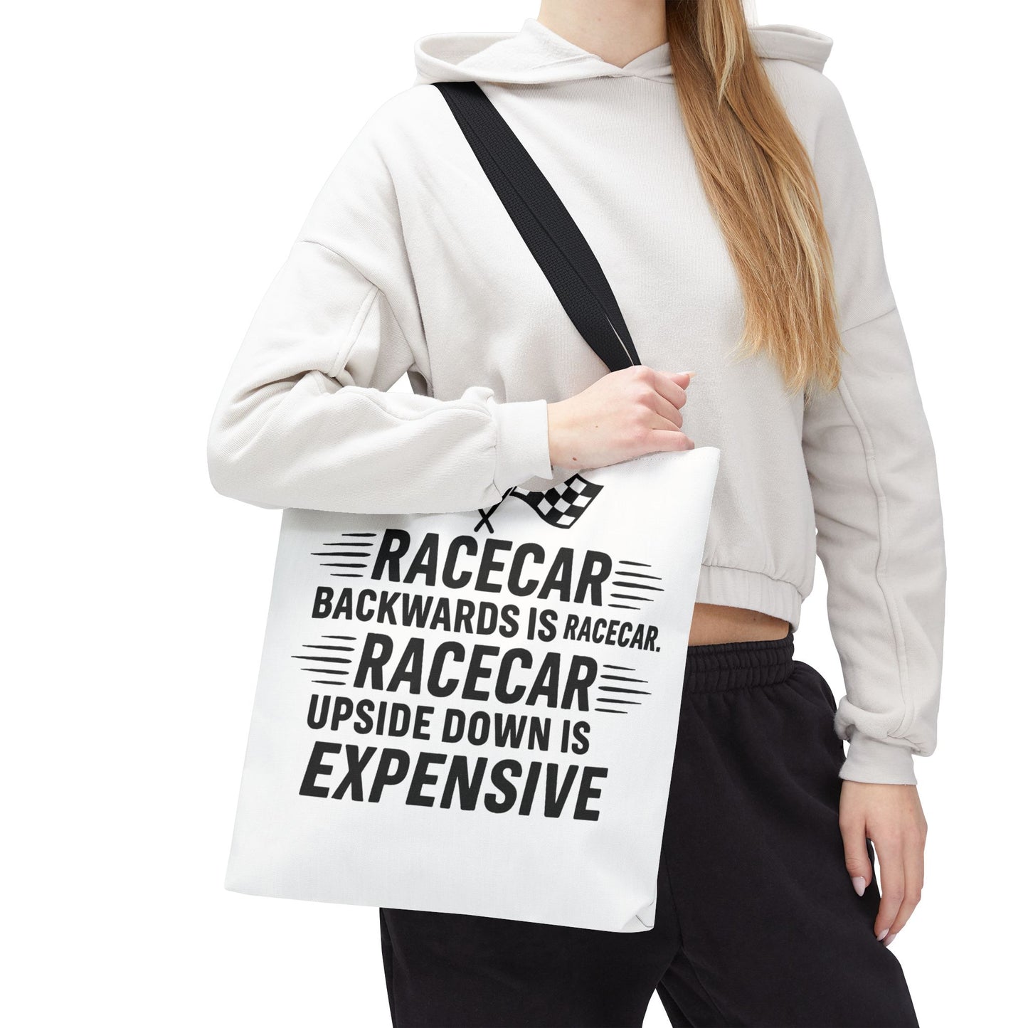 Racecar Backwards Tote Bag