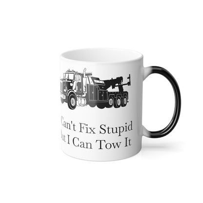 I Can't Fix Stupid Heavy Tow Truck Color Changing Mug