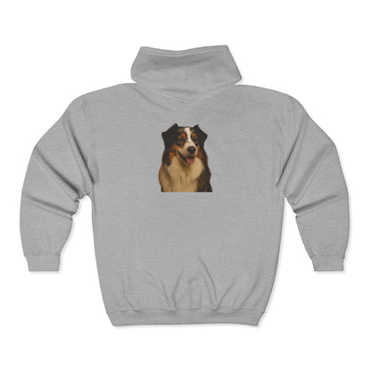 Aussie Head Unisex Full Zip Hoodie
