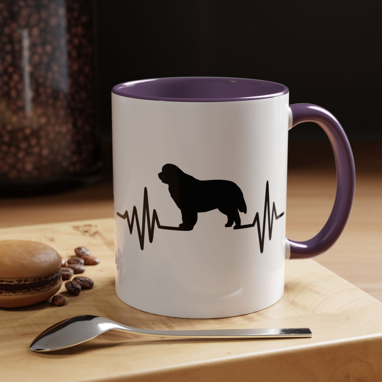 My Heart Beats For Newfies 2-Tone Coffee Mug