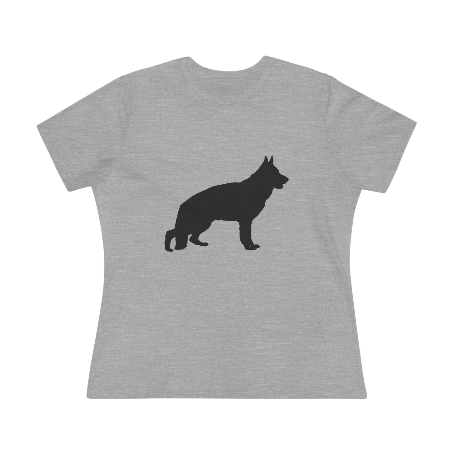German Shepherd Silhouette Women's Short Sleeve Crewneck Tee