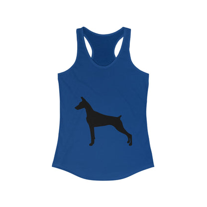 Doberman Silhouette Women's Racerback Tank
