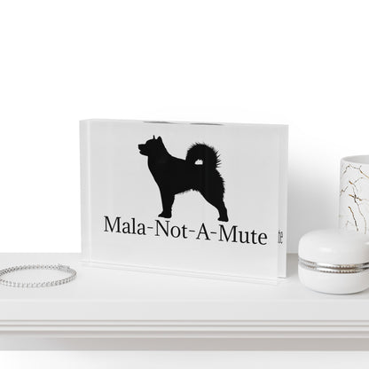 Mala-Not-A-Mute Acrylic Photo Block