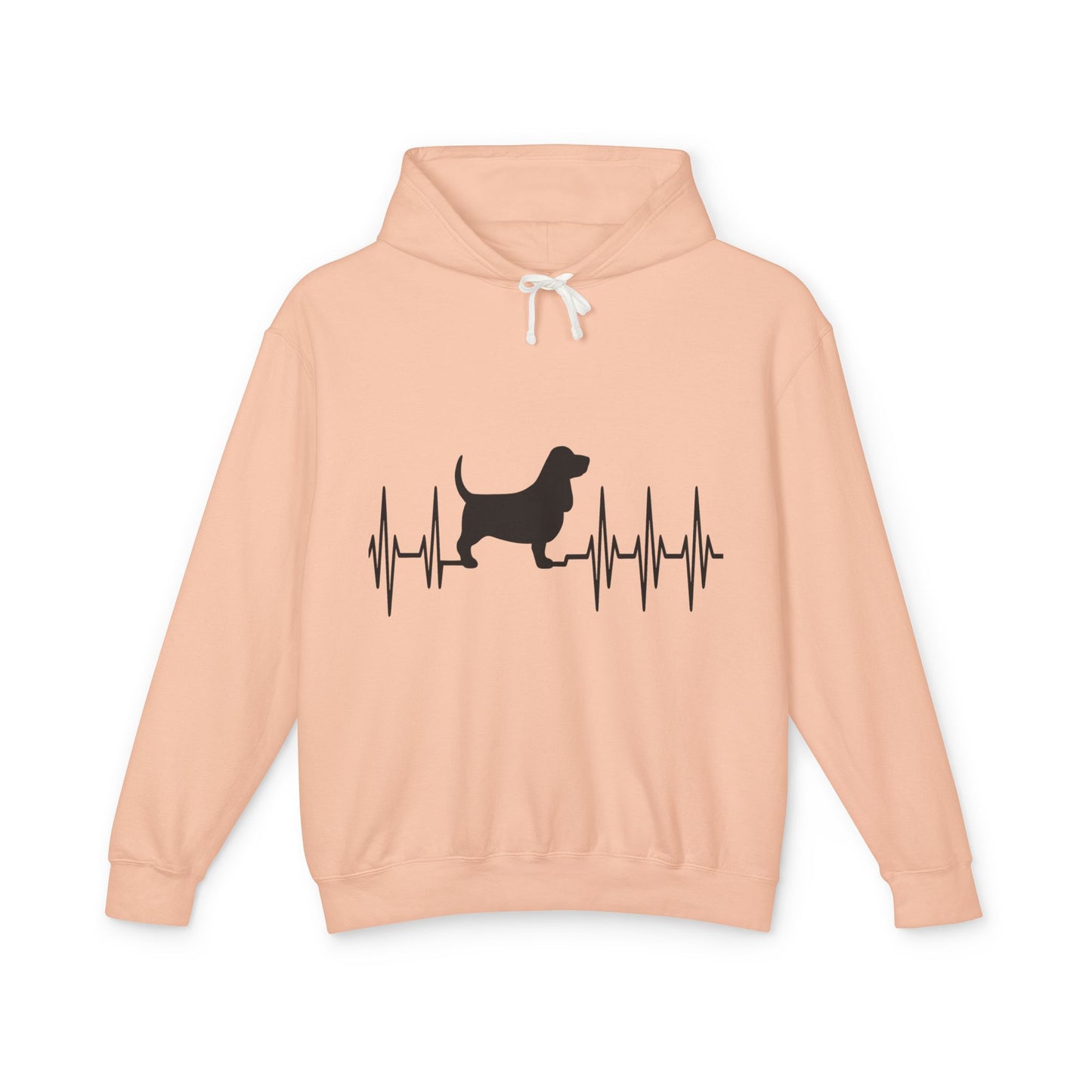 My Heart Beats For Bassets Unisex Lightweight Hoodie