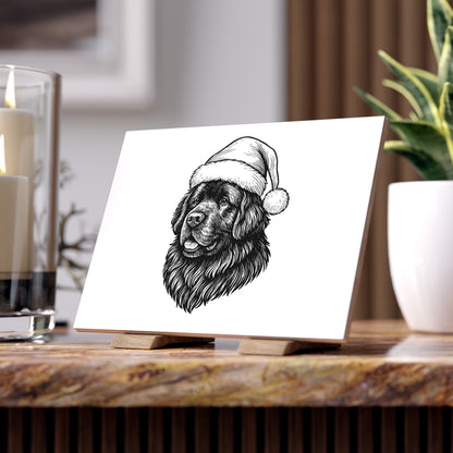 Santa Paws Newfie Ceramic Photo Tile