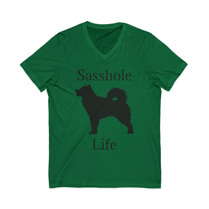 Sasshole Life Unisex Short Sleeve V-Neck Tee