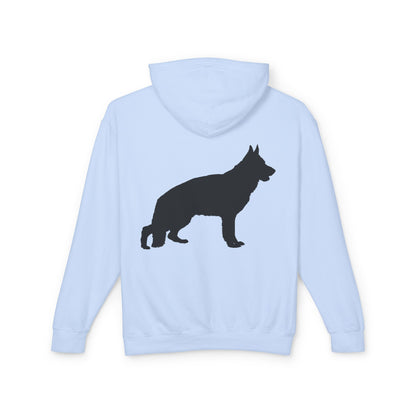 German Shepherd Silhouette Unisex Lightweight Hoodie