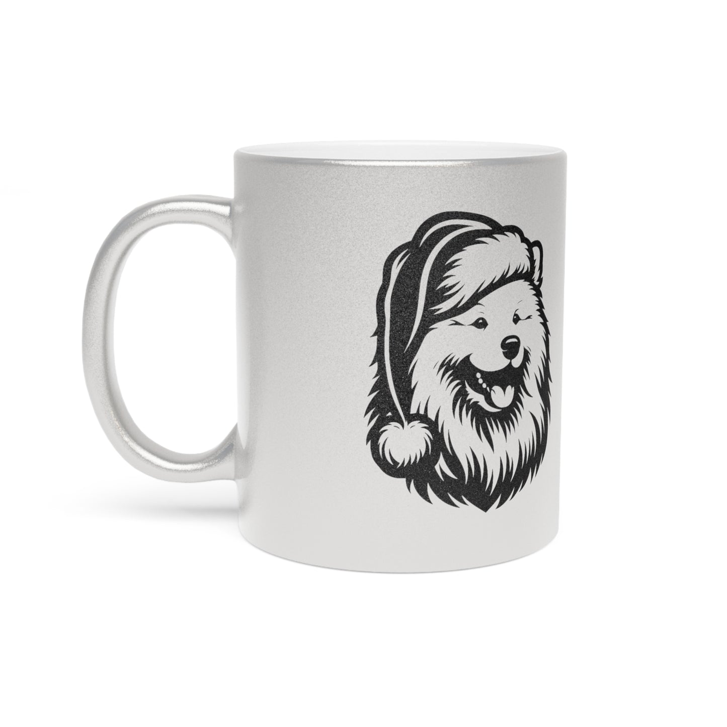 Santa Paws Samoyed Metallic Coffee Mug