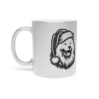 Santa Paws Samoyed Metallic Coffee Mug