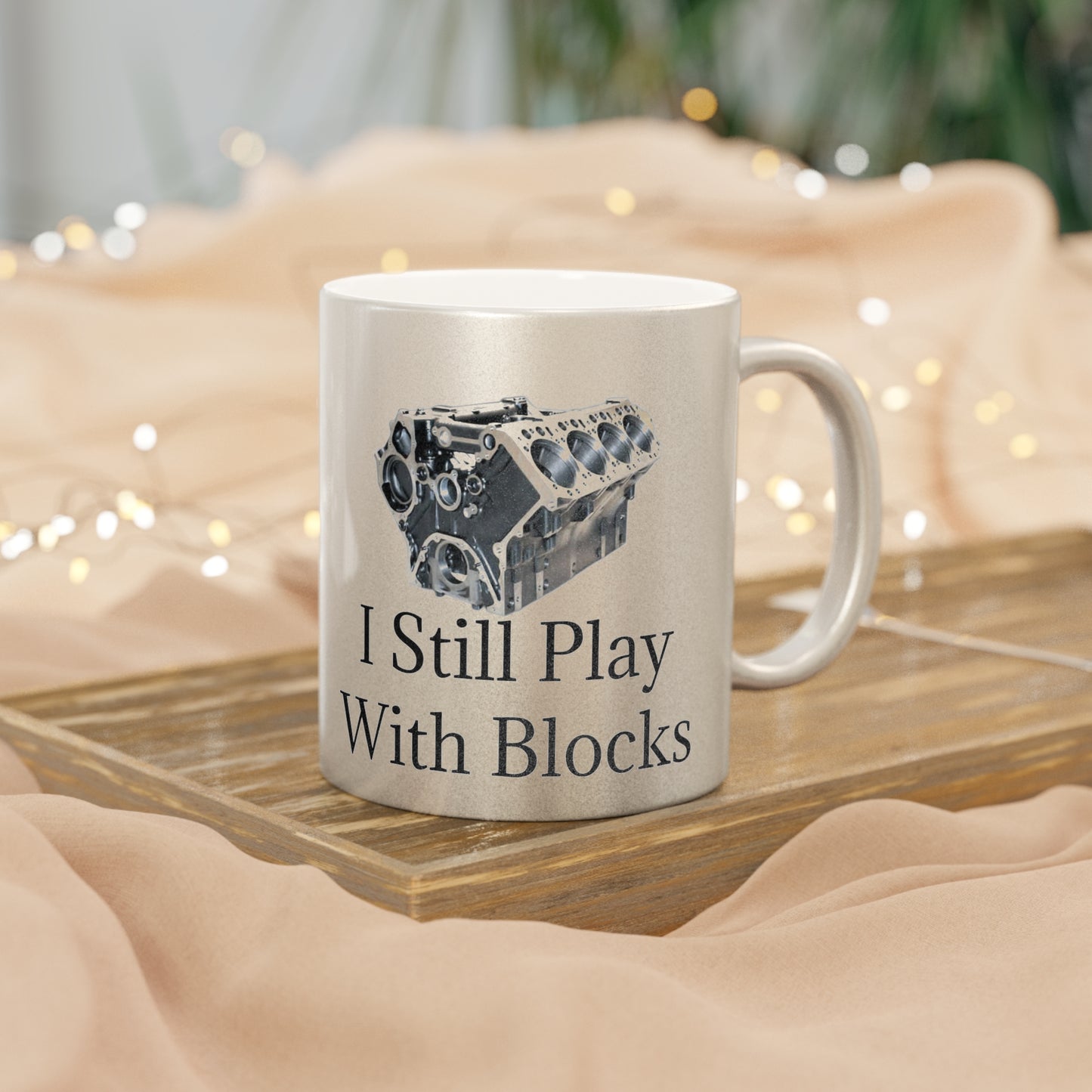 Play With Blocks Metallic Coffee Mug