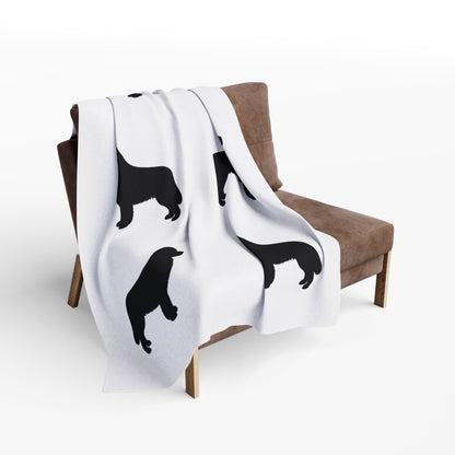 Newfie Silhouette Arctic Fleece Blanket