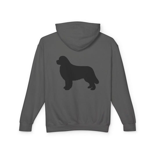 Newfie Silhouette Unisex Lightweight Hoodie