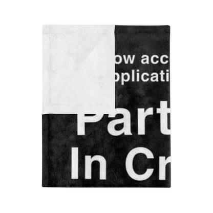 Partner In Crime Velveteen Microfiber Blanket