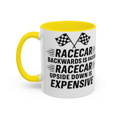 Racecar Backwards 2-Tone Coffee Mug