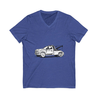 Wheel Lift Tow Truck Unisex Short Sleeve V-Neck Tee