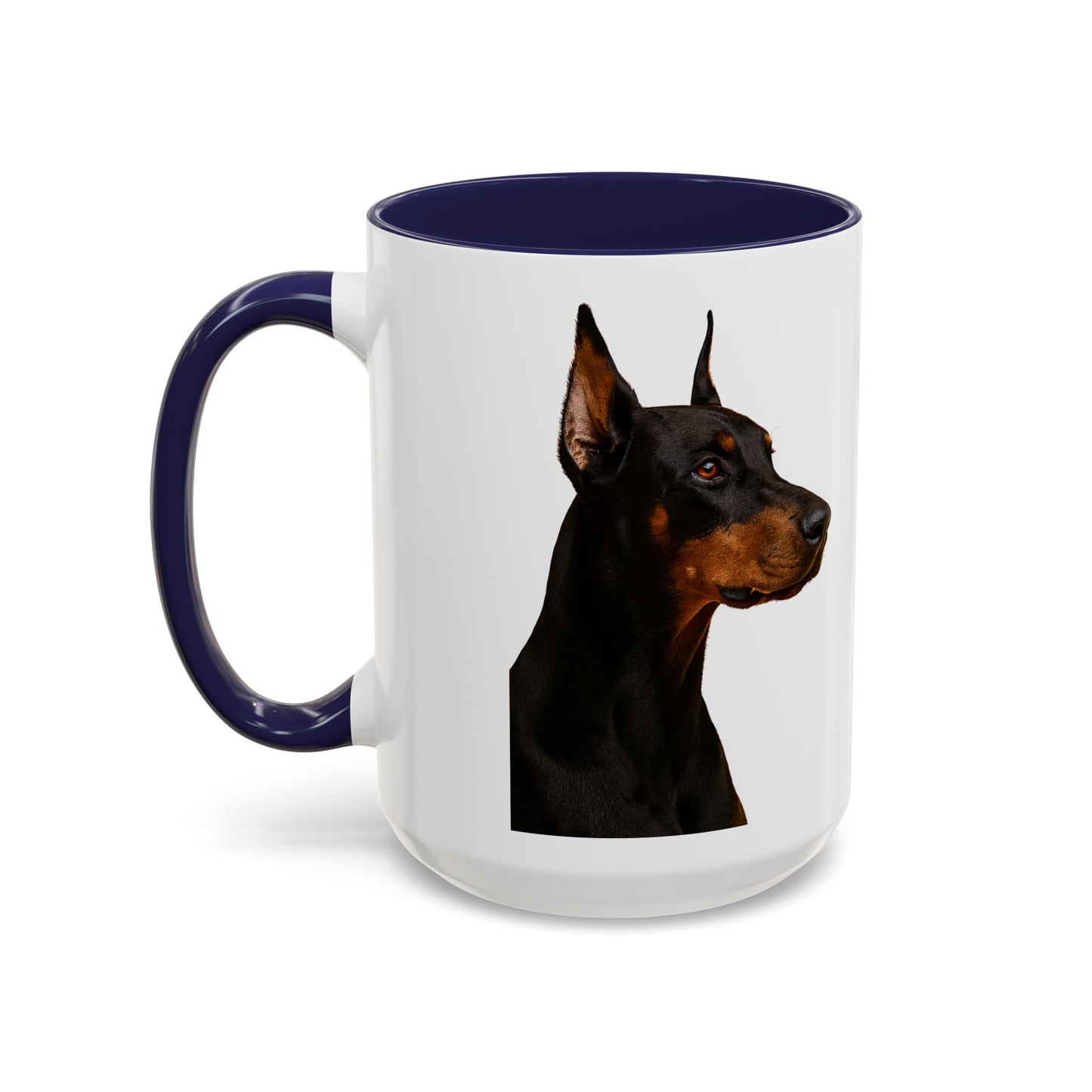 Doberman Head 2-Tone Coffee Mug