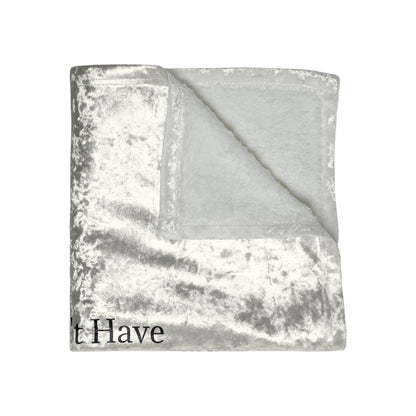 Plumbing Emergency Crushed Velvet Blanket