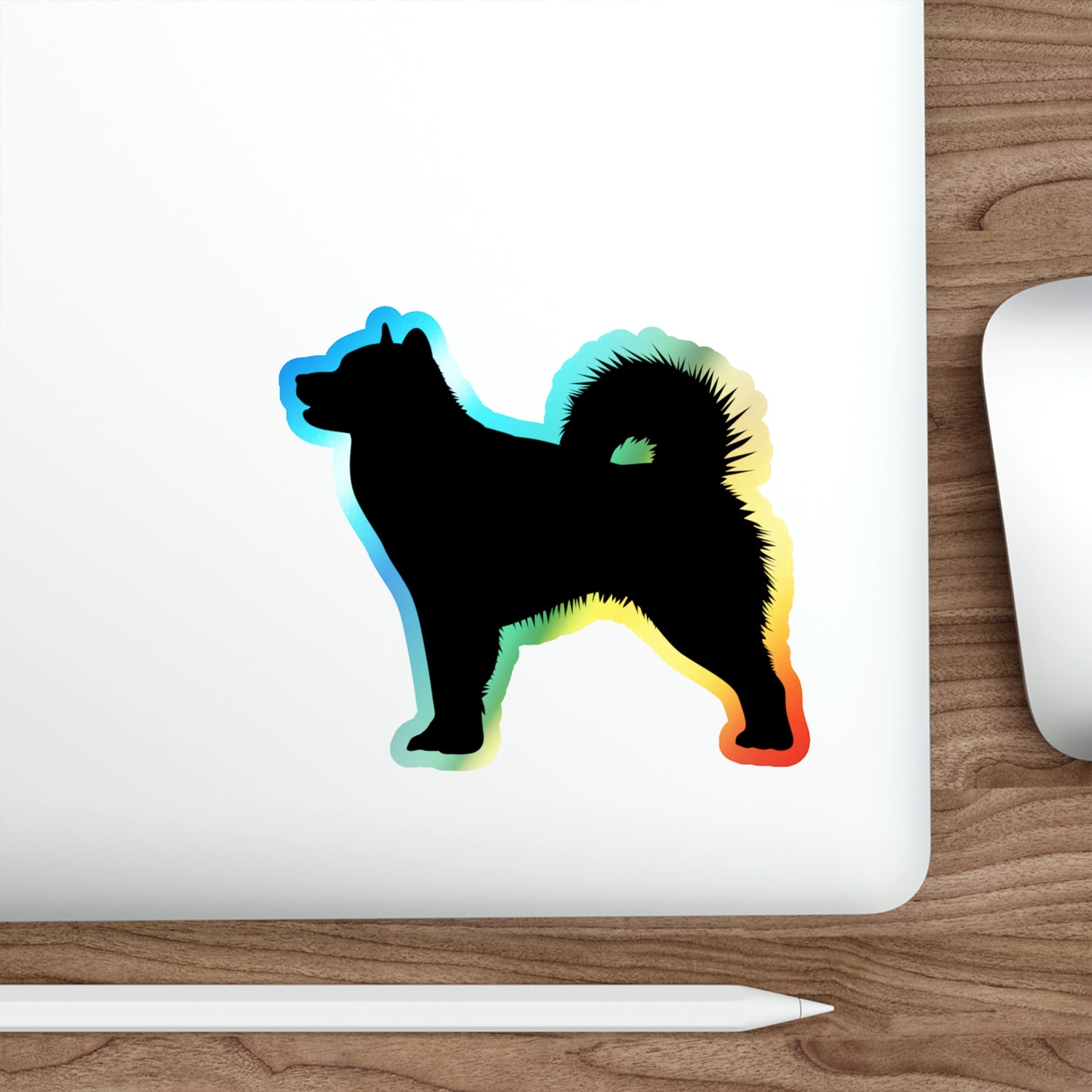 Malamute Silhouette Holographic Sticker