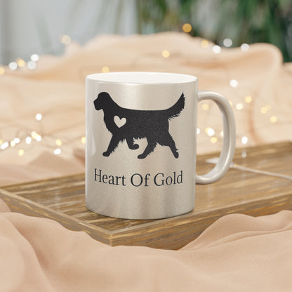 Heart Of Gold Metallic Coffee Mug