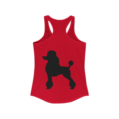 Poodle Silhouette Women's Racerback Tank