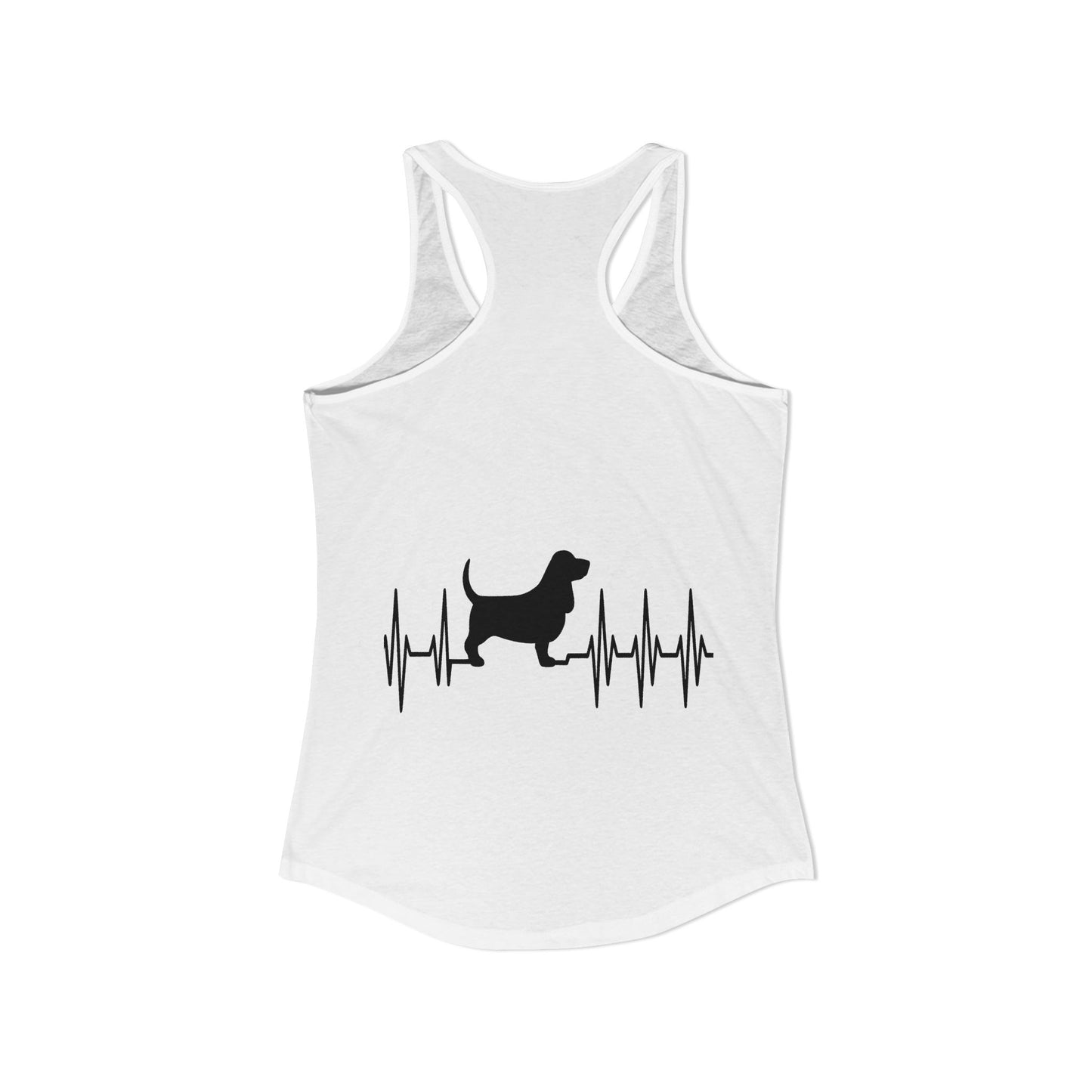 My Heart Beats For Bassets Women's Racerback Tank