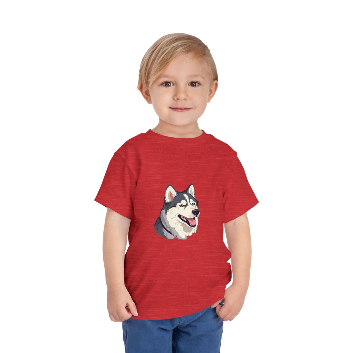 Malamute Head Toddler Unisex Short Sleeve Crewneck Tee