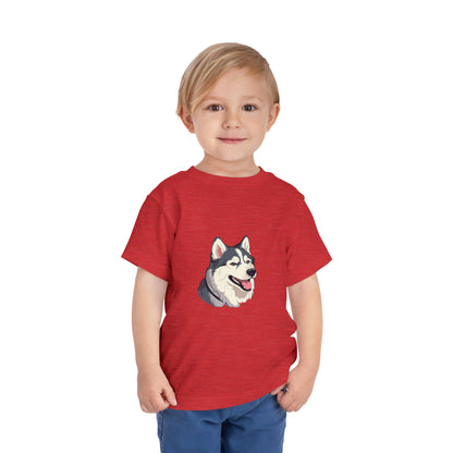 Malamute Head Toddler Unisex Short Sleeve Crewneck Tee