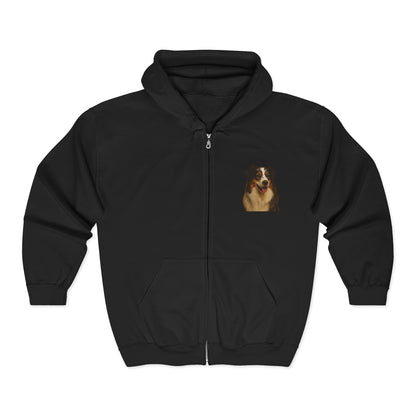 Aussie Head Unisex Full Zip Hoodie