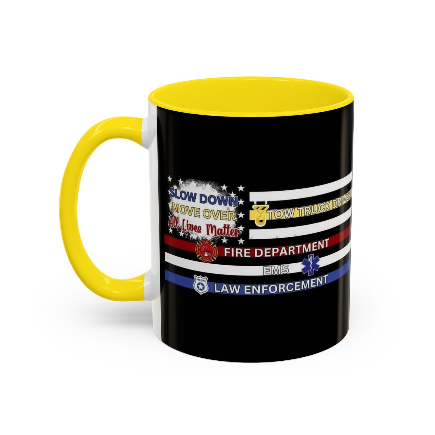 Slow Down Move Over Flag 2-Tone Coffee Mug