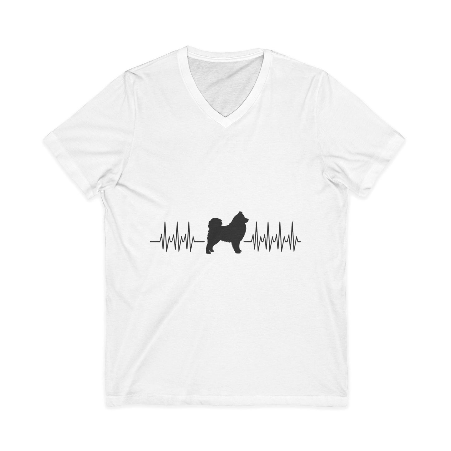 My Heart Beats For Samoyeds Unisex Short Sleeve V-Neck Tee