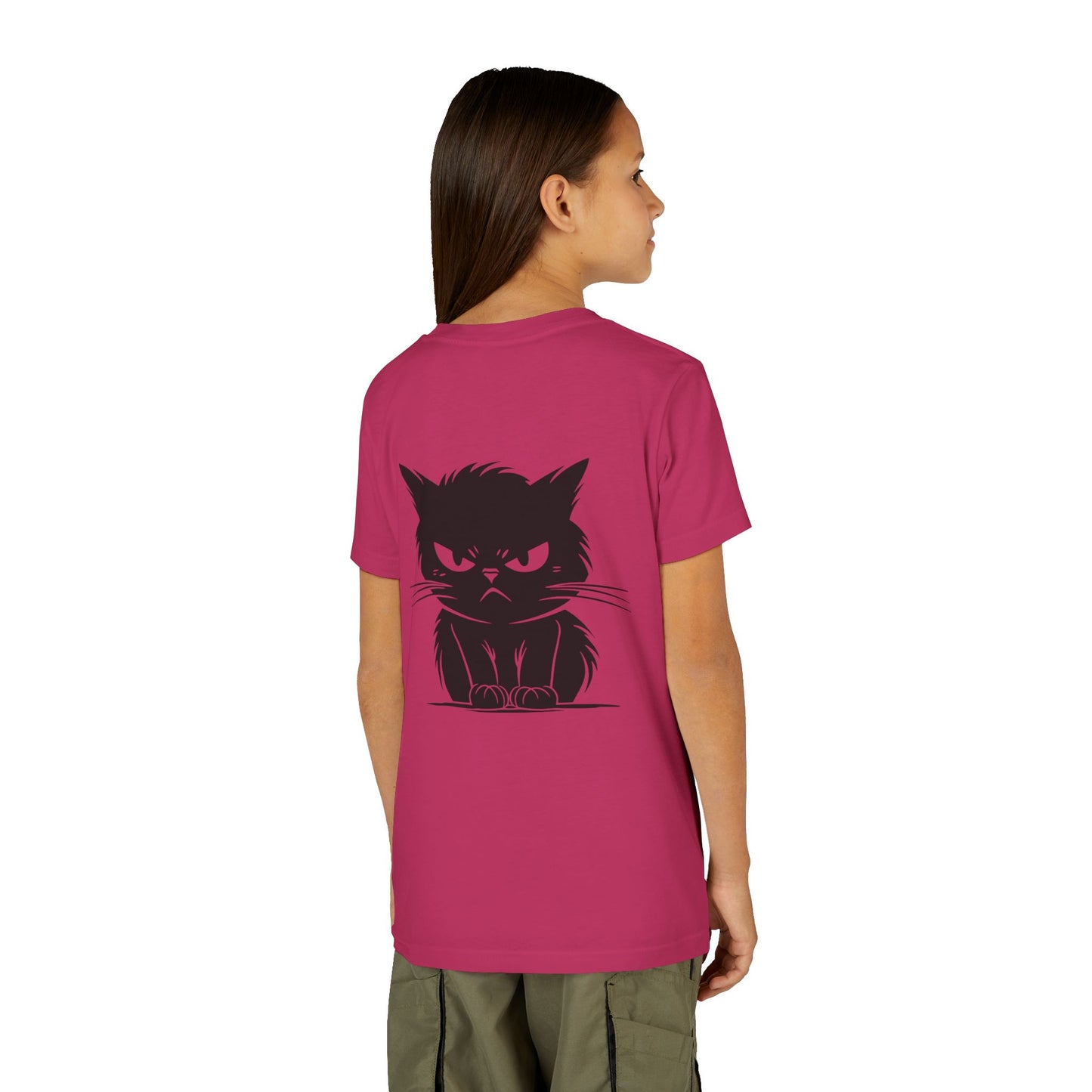 Angry Cat Youth Unisex Short Sleeve Crewneck Tee