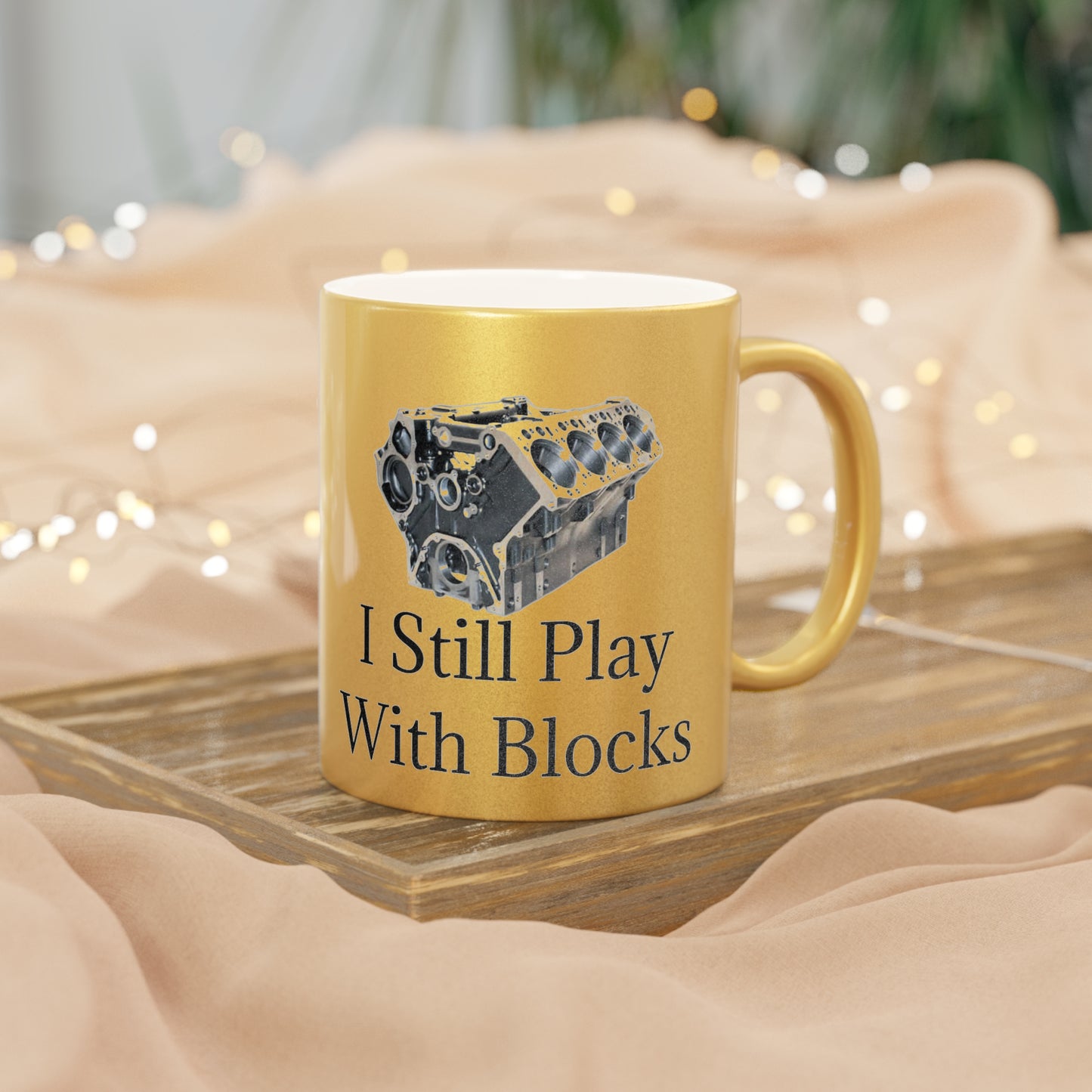 Play With Blocks Metallic Coffee Mug