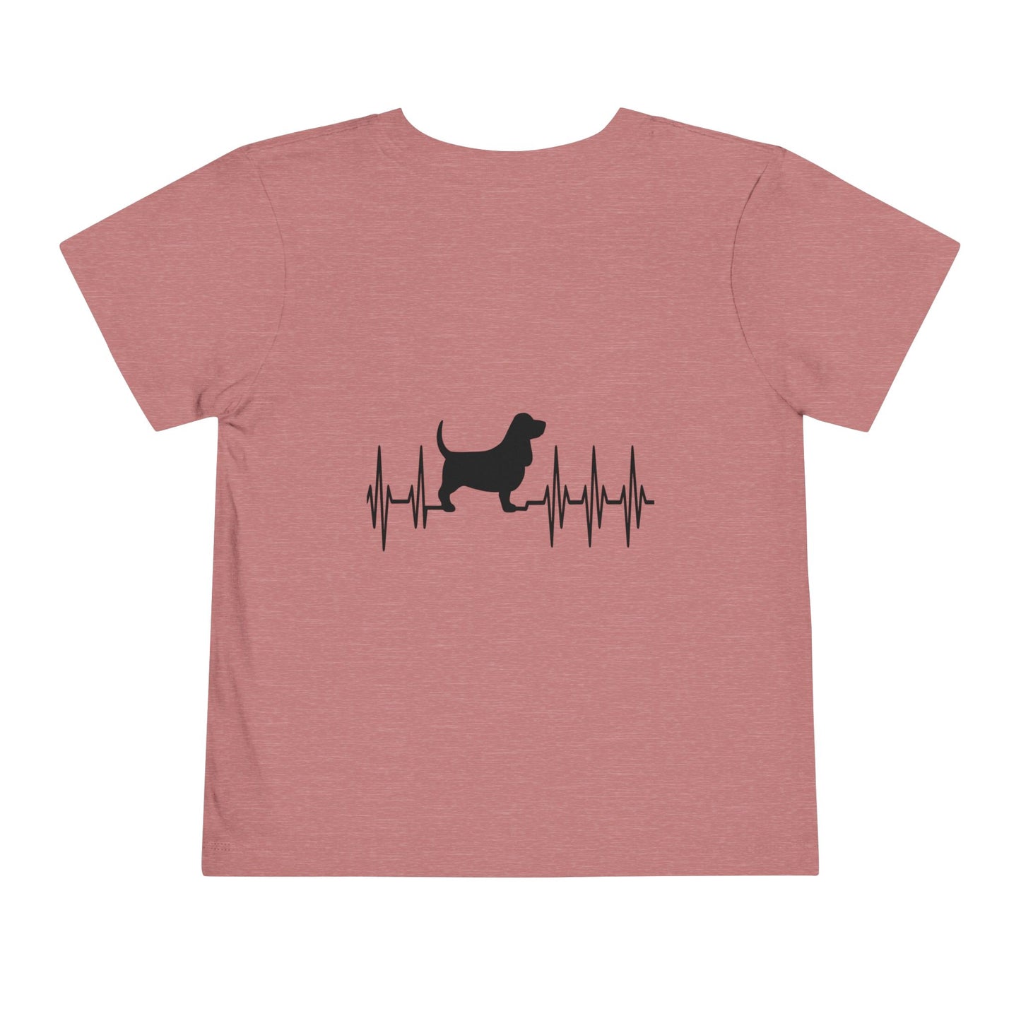 My Heart Beats For Bassets Toddler Unisex Short Sleeve Crewneck Tee