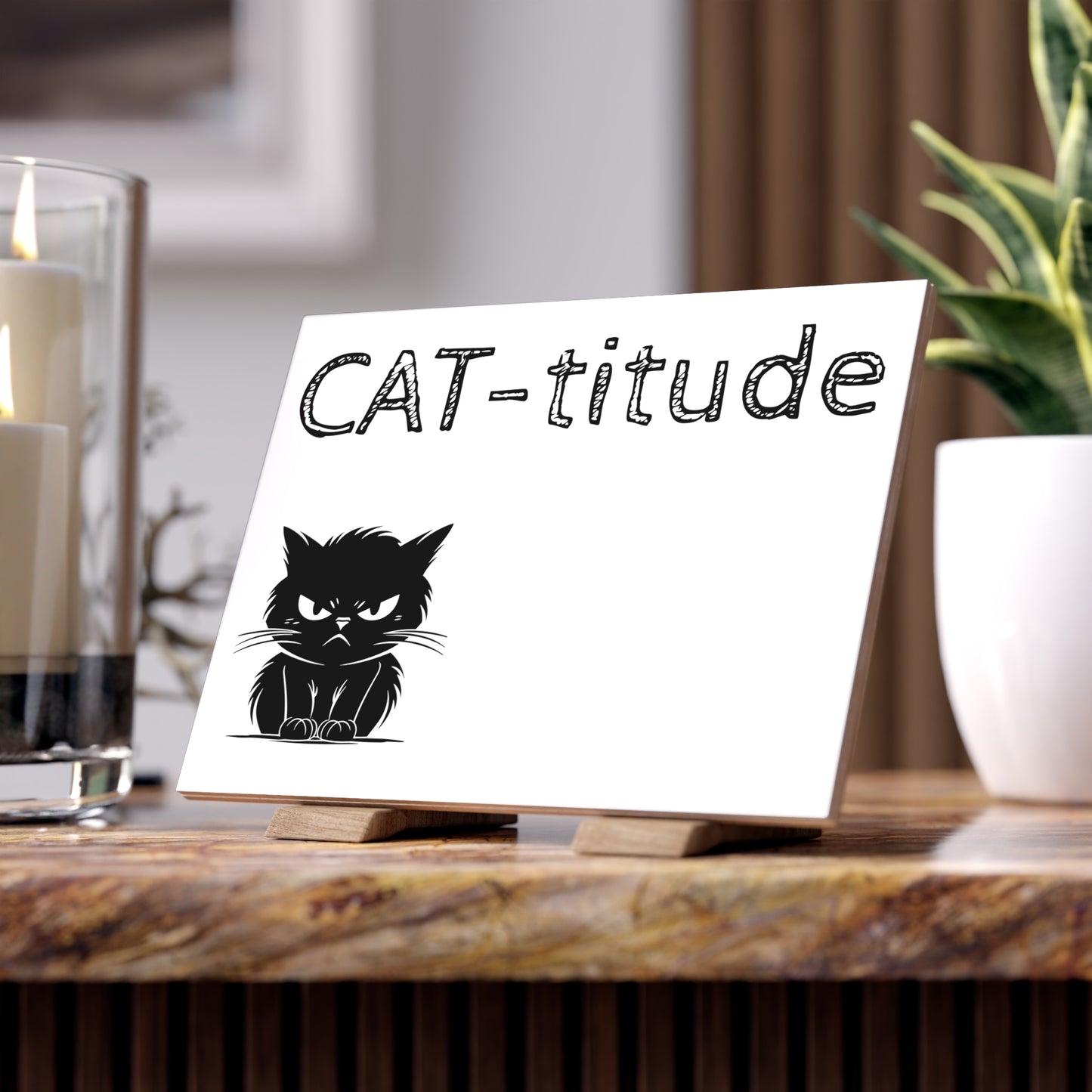 CAT-titude Ceramic Photo Tile