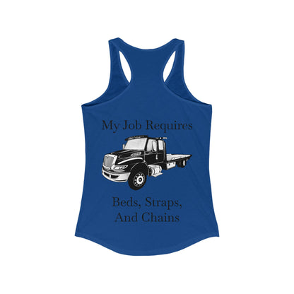Beds, Straps, And Chains Women's Racerback Tank