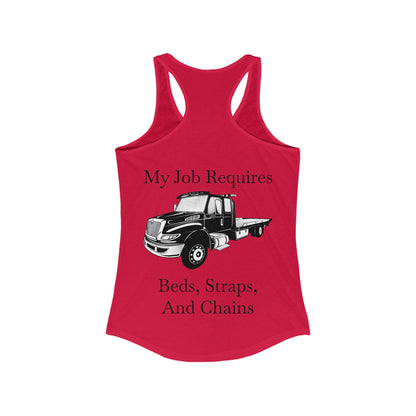 Beds, Straps, And Chains Women's Racerback Tank