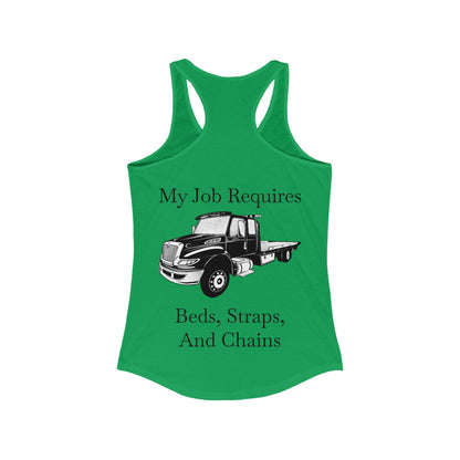 Beds, Straps, And Chains Women's Racerback Tank