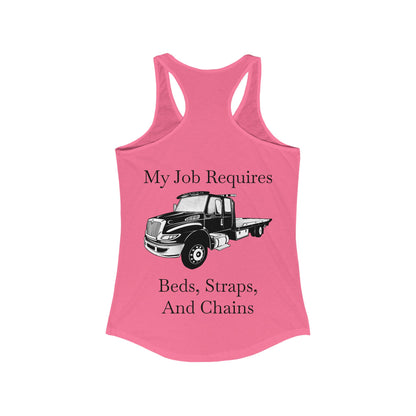 Beds, Straps, And Chains Women's Racerback Tank