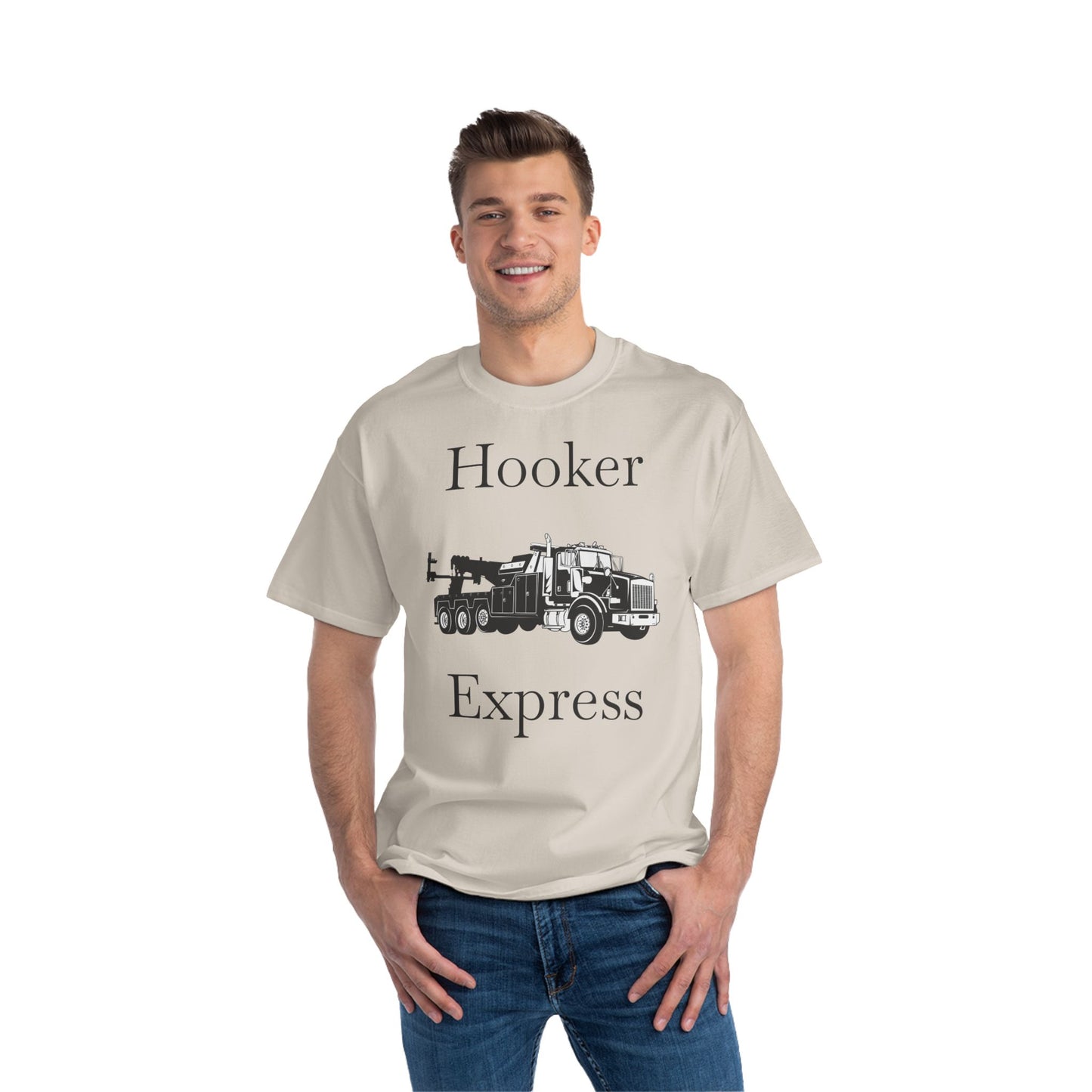 H**ker Express Heavy Tow Truck Men's Short-Sleeve Crewneck Tee