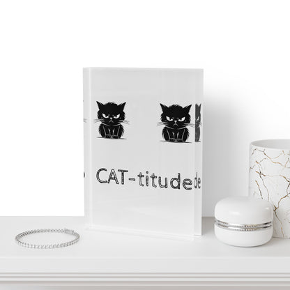 CAT-titude Acrylic Photo Block