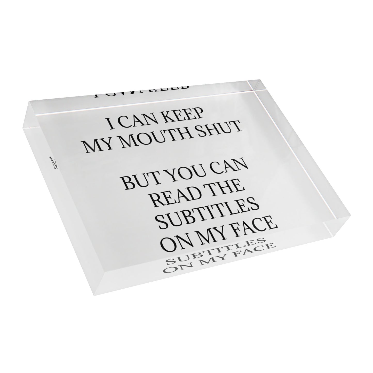 Subtitles Acrylic Photo Block