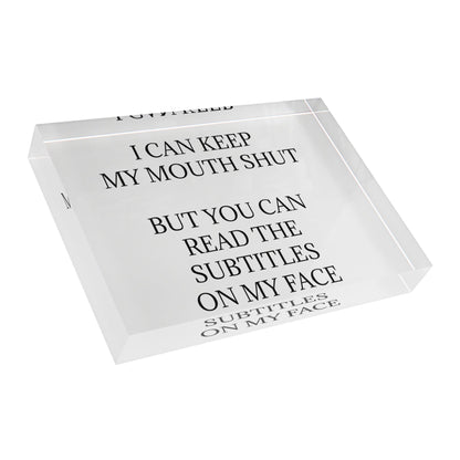 Subtitles Acrylic Photo Block