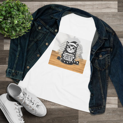 Naughty Cat Women's Short Sleeve Crewneck Tee