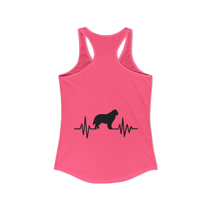 My Heart Beats For Newfies Women's Racerback Tank