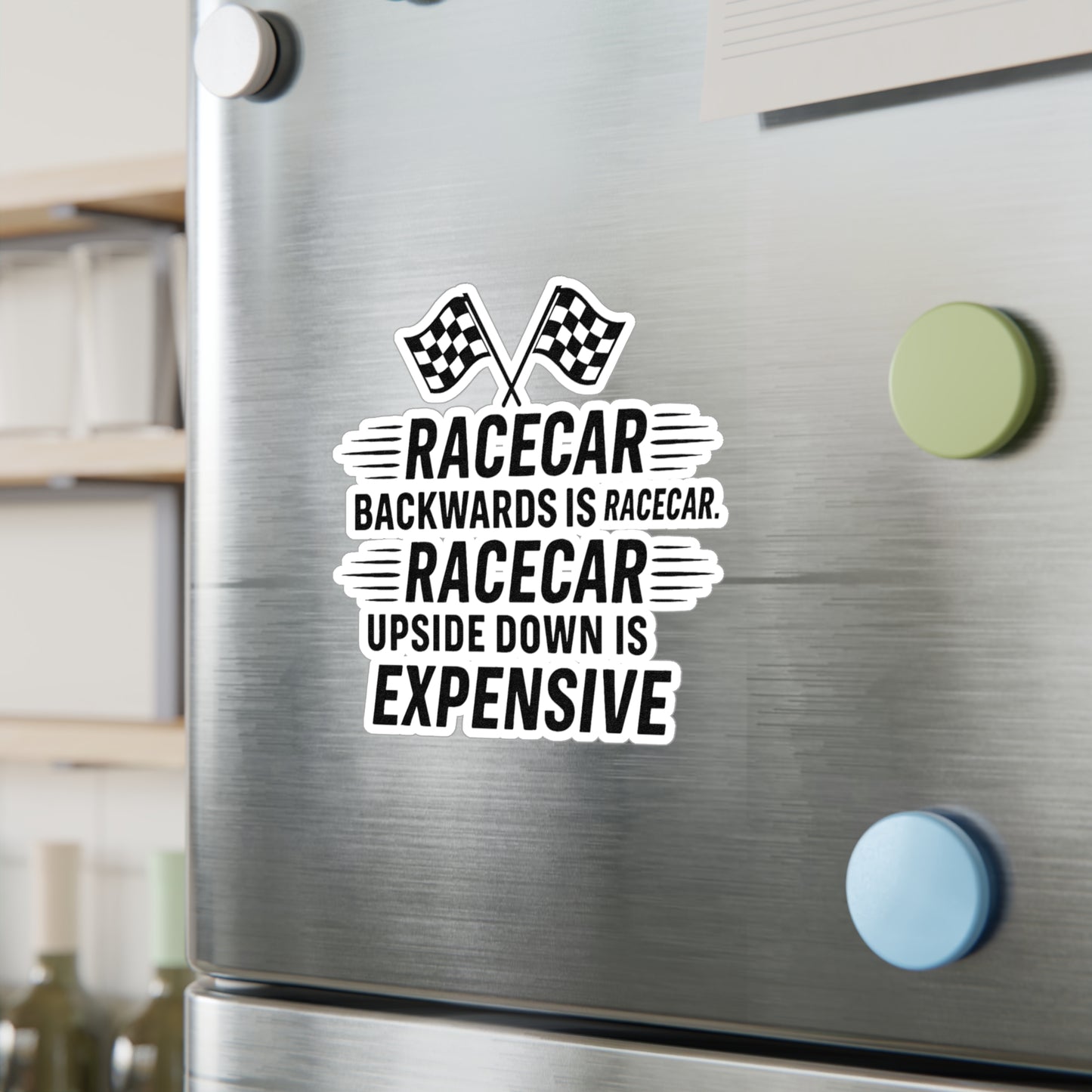 Racecar Backwards Vinyl Decal