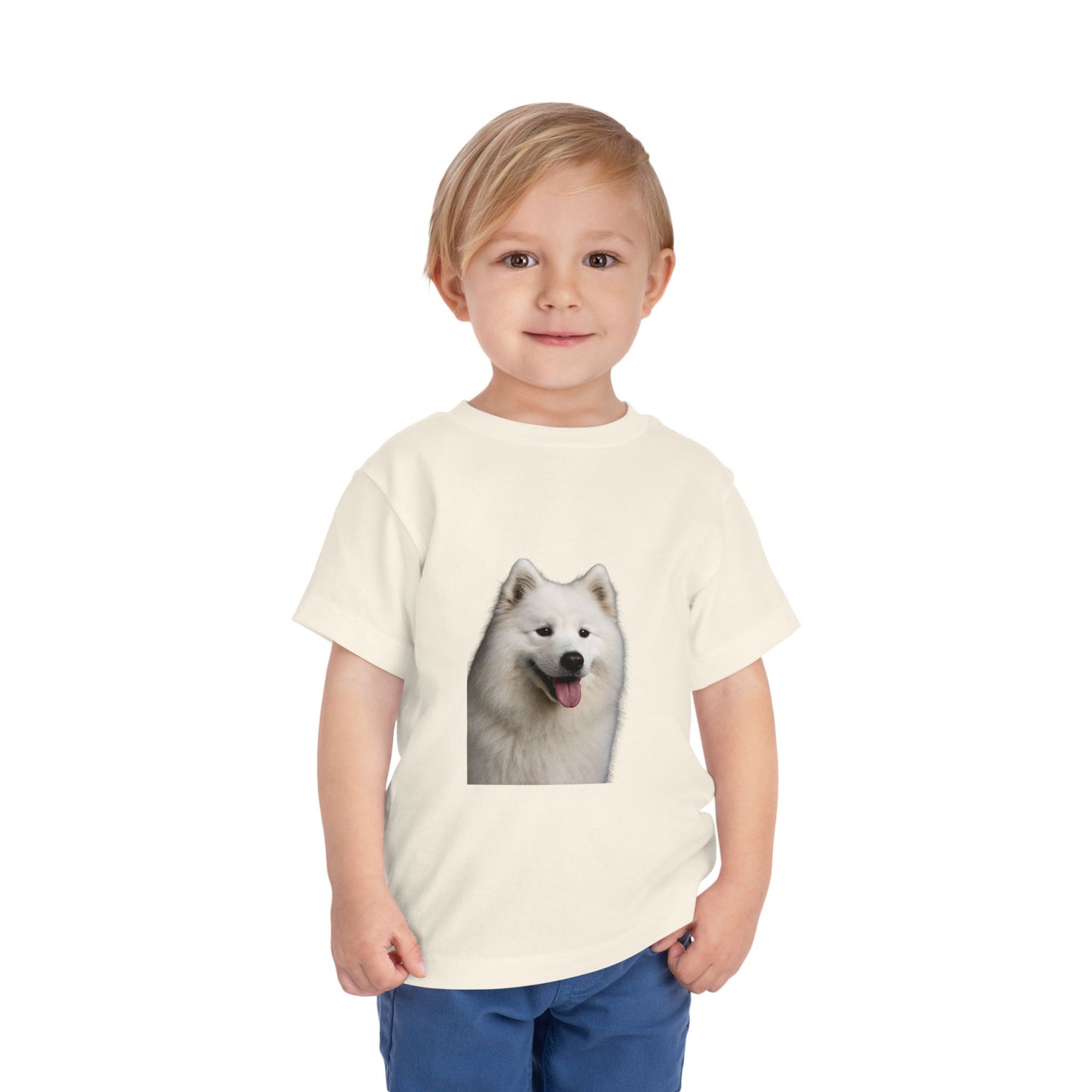 Samoyed Head Toddler Unisex Short Sleeve Crewneck Tee
